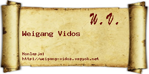 Weigang Vidos névjegykártya